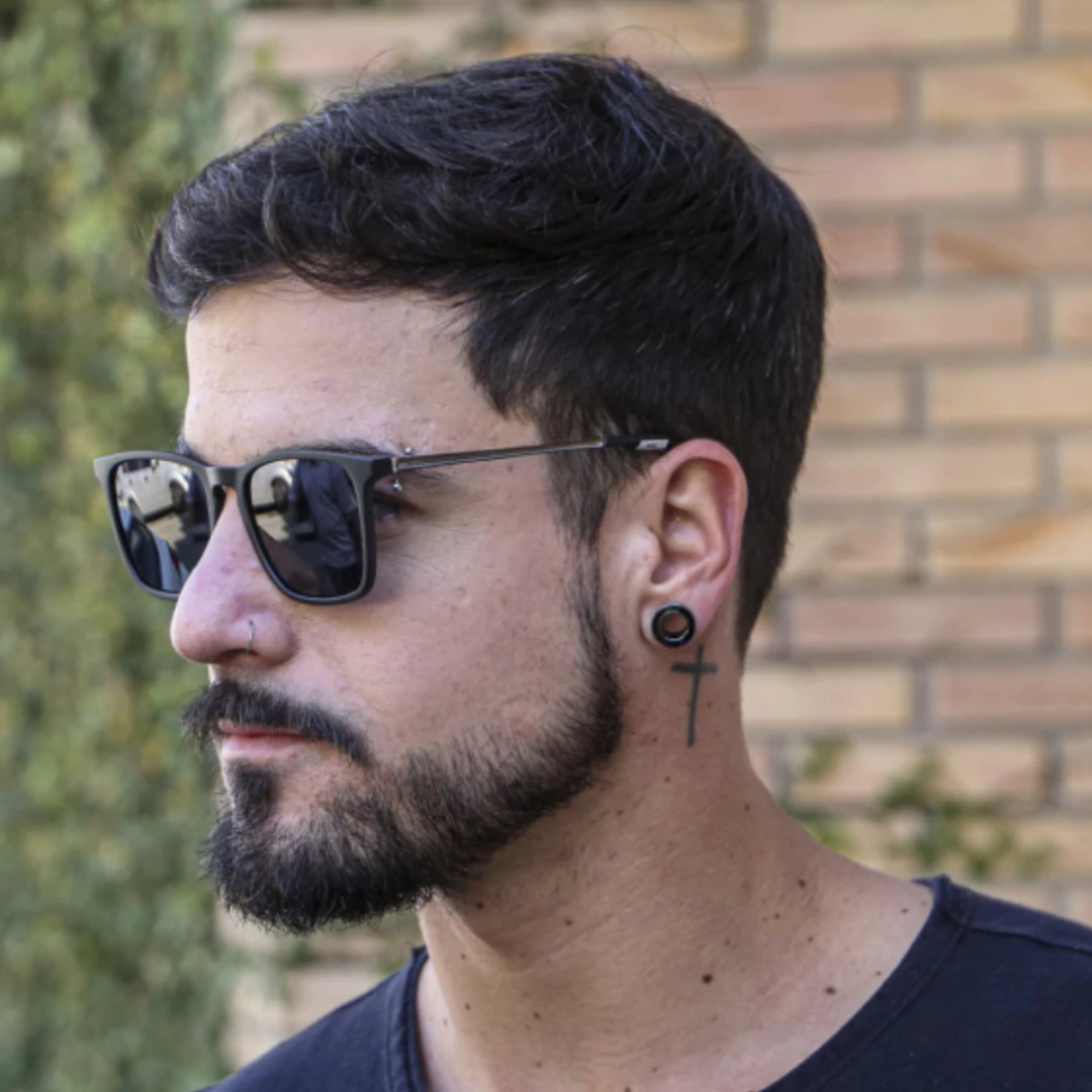Óculos de Sol Masculino Minimalista Retangular Retrô [Compre 1 Leve 2]