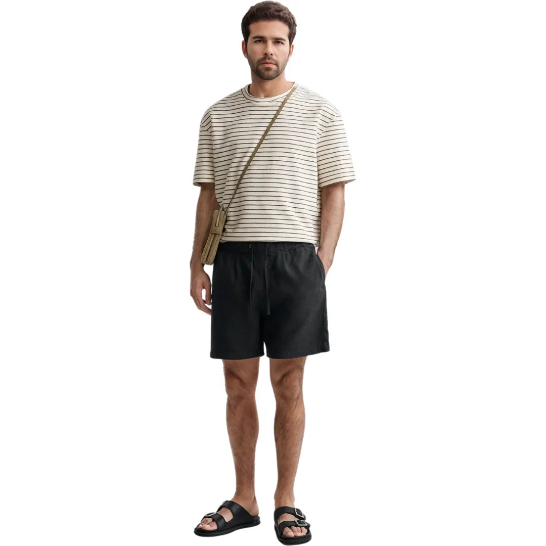 Bermuda de Linho Ibiza Preto