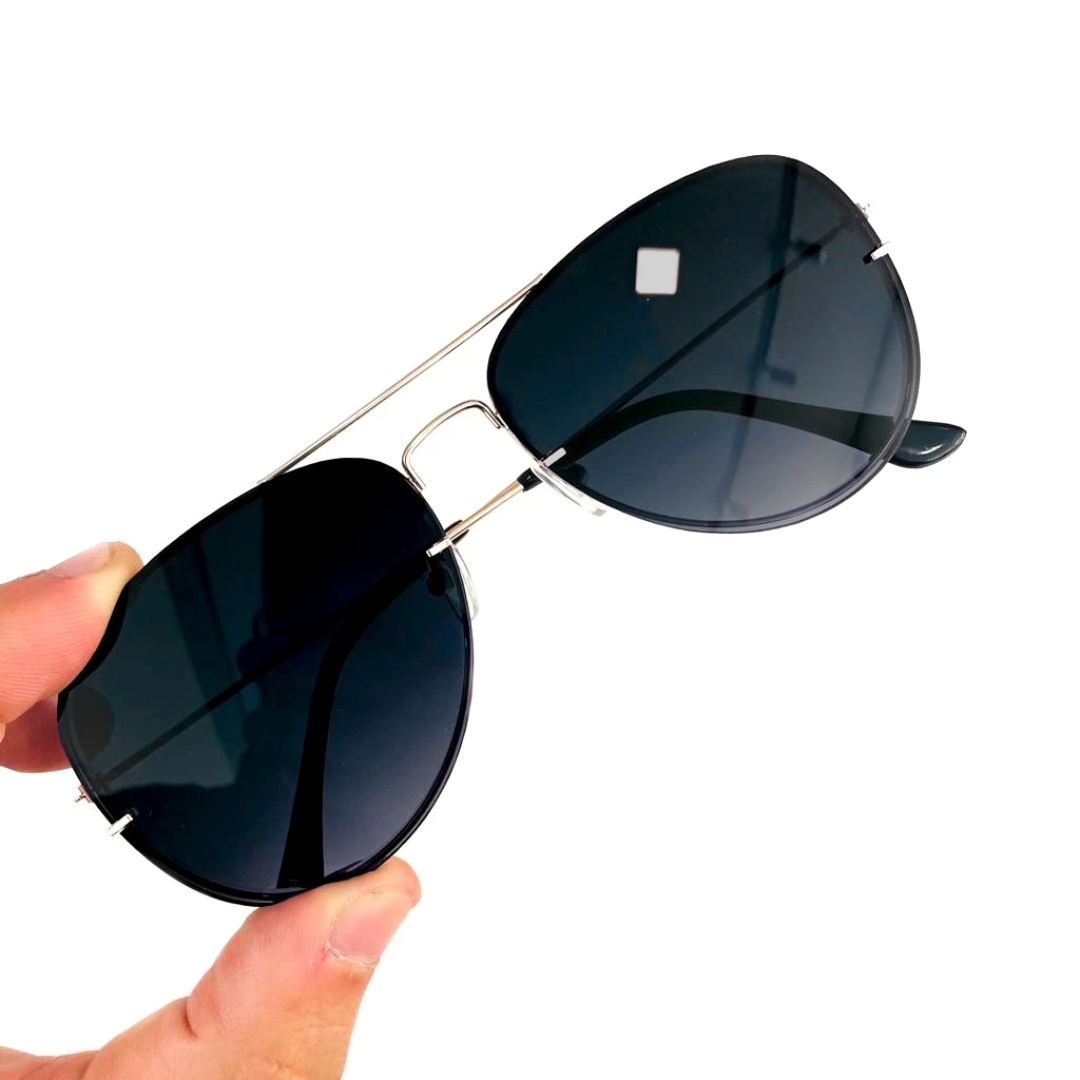 Óculos Aviador de Sol Aro Invisível Alta Qualidade - FOX [Compre 1 Leve 2]